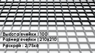 Георешетка 100 Ячейка: 210х210 2.75х6